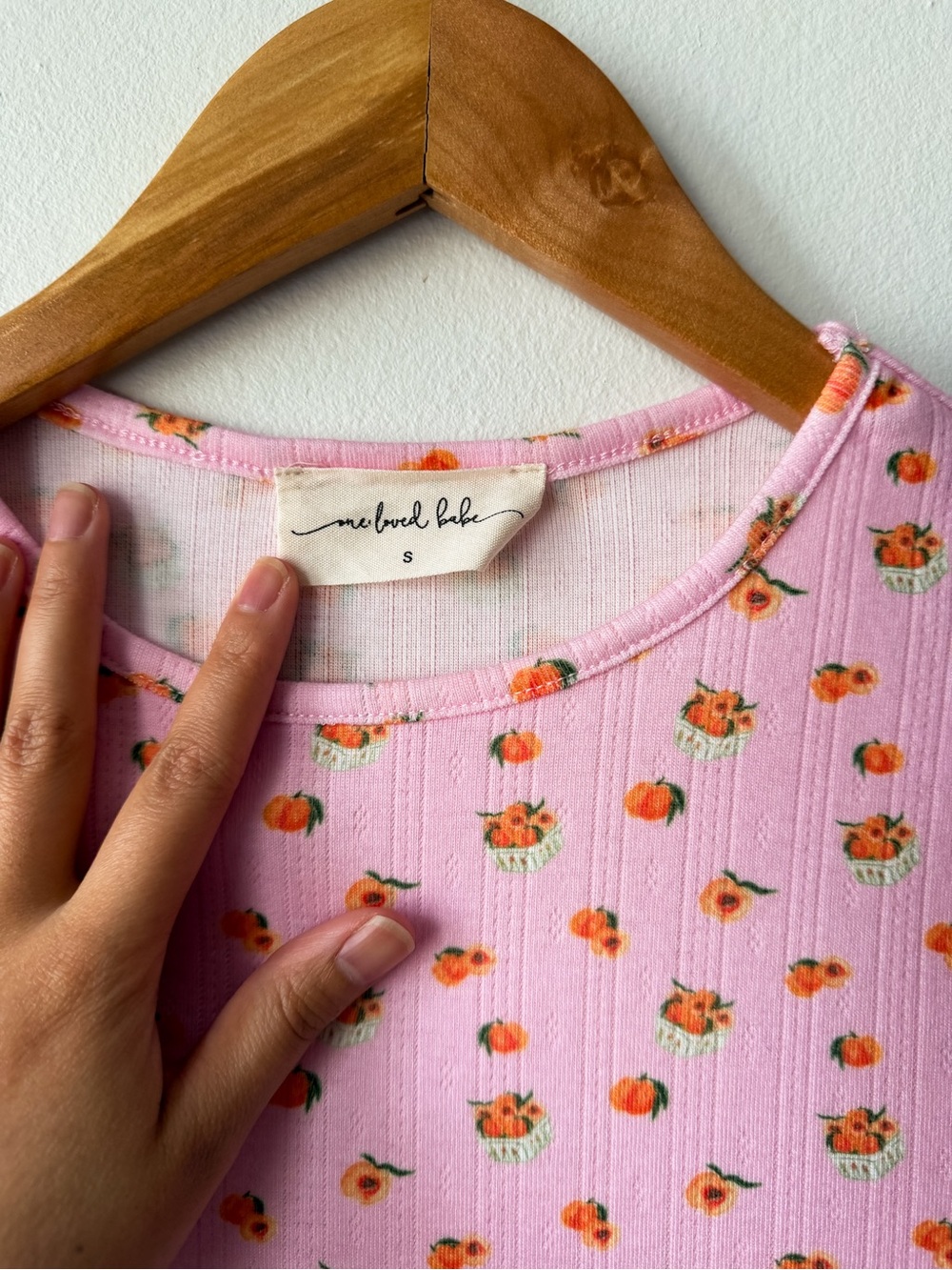 Pink Floral Ribbed Crop Tee - Picture 4 of 4